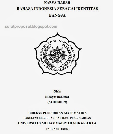 Contoh Karya Tulis Ilmiah Bahasa Indonesia Sebagai 