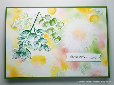 Genesungskarte mit Stampin' Resist Technik und Swirls Stampin' Up! www.eris-kreativwerkstatt.blogspot.de