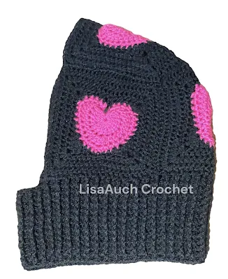 how to crochet a granny square crochet heart balaclava