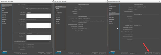metadati su photoshop