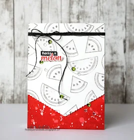 Sunny Studio Stamps: Fresh & Fruity Thanks A Melon Watermelon Card by Isha Gupta.