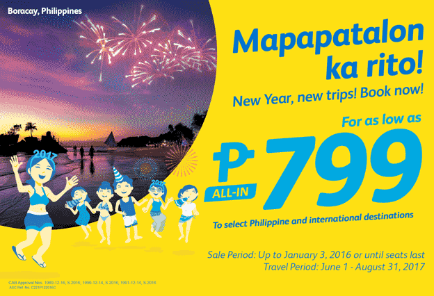 Cebu Pacific Promo Fares 2017 Domestic