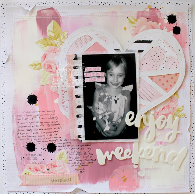 " Enjoy the weekend" layout by Bernii Miller for Sugar Maple Paper Co.