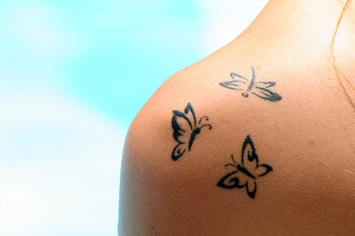 butterfly tattoos on wrist designs. Butterflies girls tattoos on shoulder