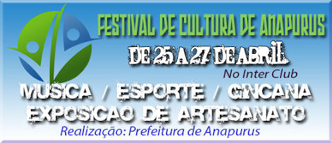 FESTIVAL DA CULTURA DE ANAPURUS - TERÁ INICIO NESTA SEXTA - COM A BANDA TROPYKALIA NO ENCERRAMENTO