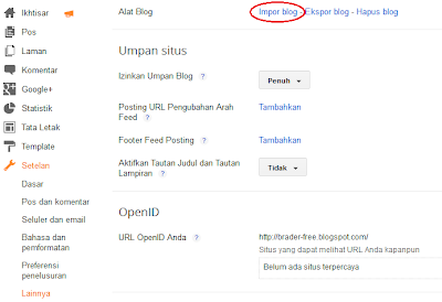 Memindahkan Seluruh Postingan Blog Ke Blog Lain