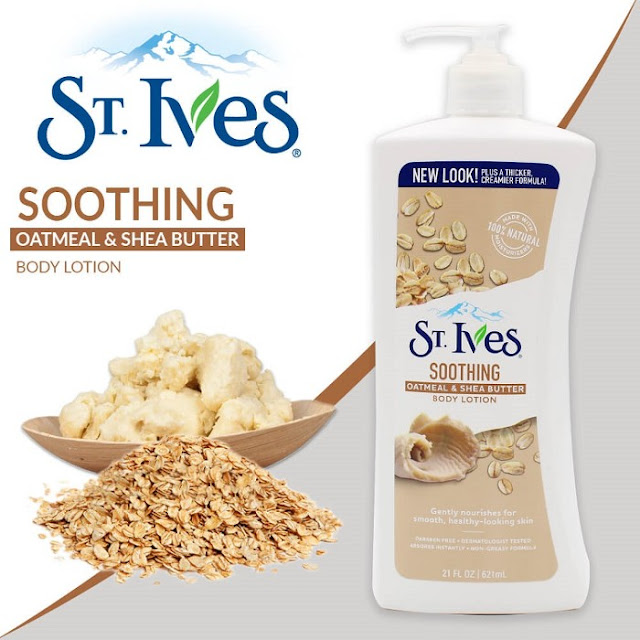 Handbody Pemutih Badan Permanen di Apotik - St. Ives Body Lotion Oatmeal & Shea Butter