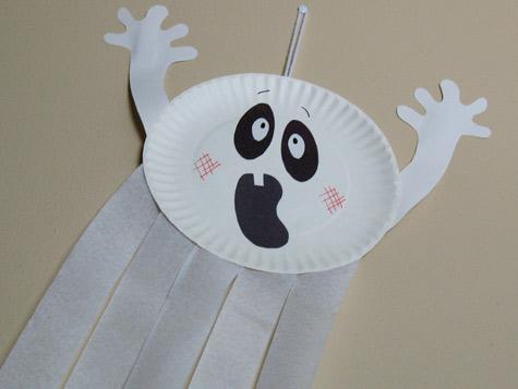 Busy Crafting How to Make a Halloween  Paper Plate Ghost 