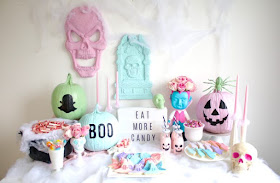 pastel halloween decor