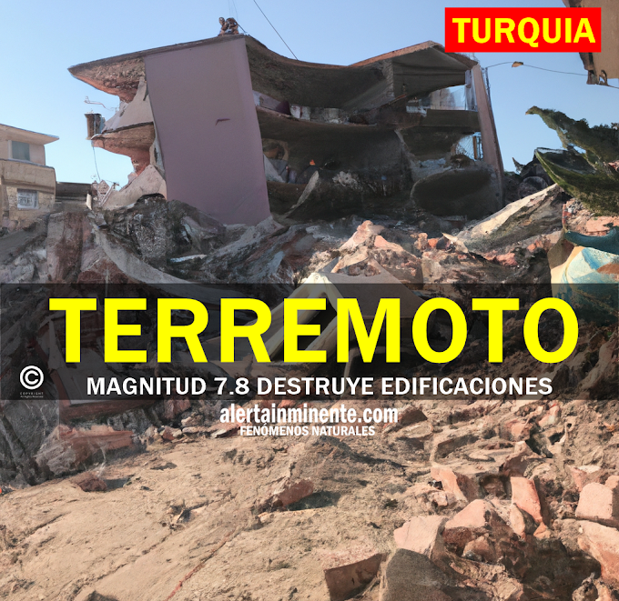 TERREMOTO MAGNITUD 7.8 SACUDE A TURQUIA HACE POCOS MINUTOS, EXISTEN DAÑOS ESTRUCTURALES. 