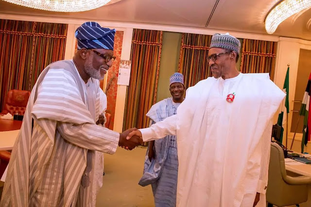 President Buhari meets Rotimi Akeredolu in Aso Rock