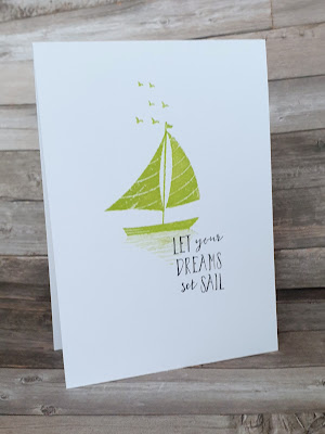 Lets set sail stampin up parakeet party simple stamping easy card making