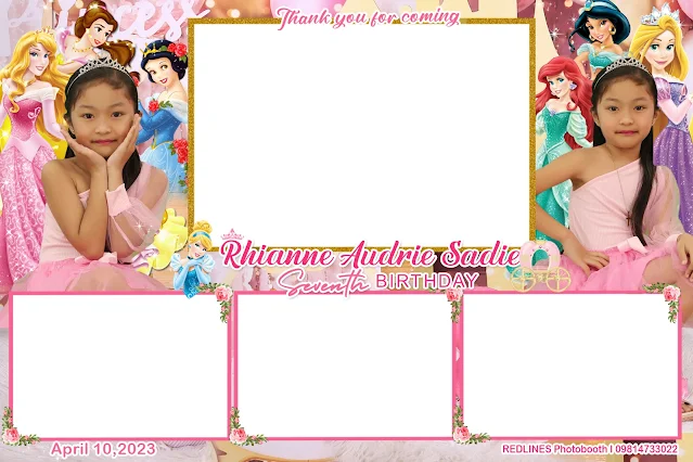 Sample Disney Princess Photobooth layout
