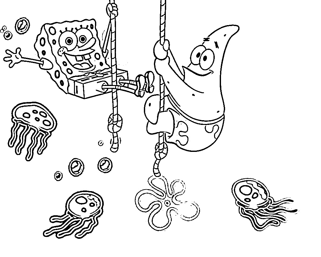 spongebob christmas coloring pages