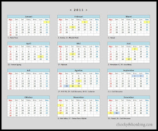 Kalender Hari Libur Nasional 2011<br />