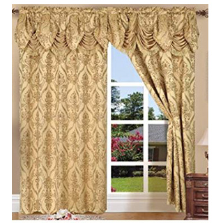 Penelopie Jacquard Look Curtain Panels, 54 by 84-Inch...