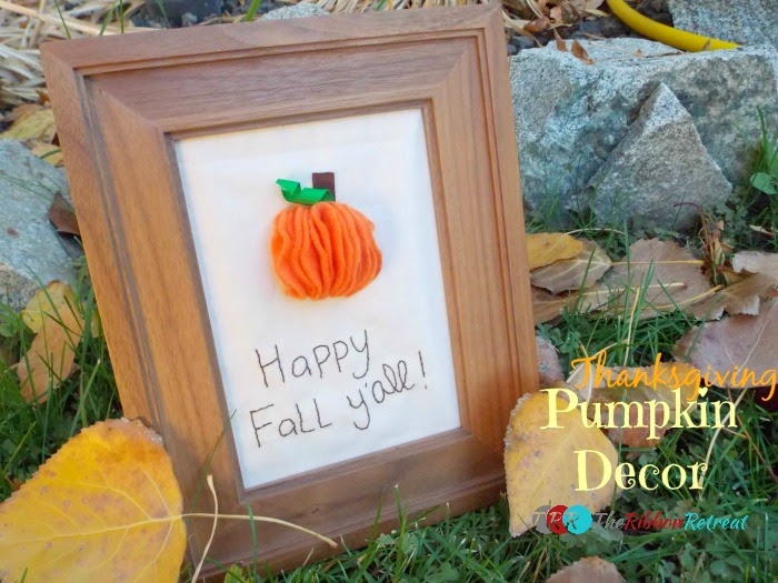 Thanksgiving felt pumpkin decor