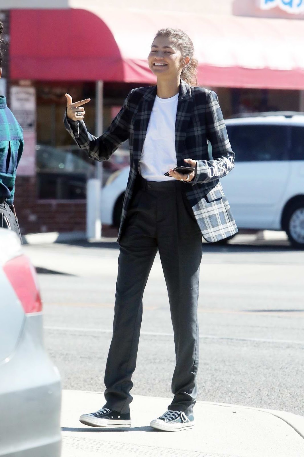 Zendaya high street style fashion in Burbank