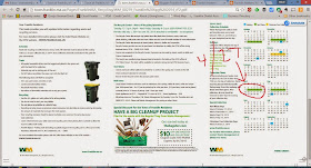 screen grab indicating change in the schedule for yard waste pickup