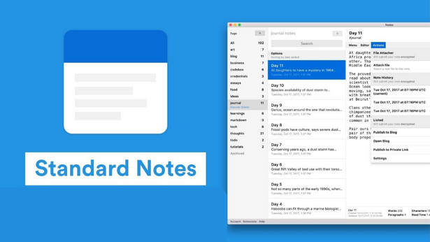 Εφαρμογή για σημειώσεις δωρεάν Standard Notes
