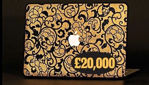 $30,500 - MacBook with crystals and gold