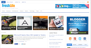 Screenshots of Freshlife the for blogger template
