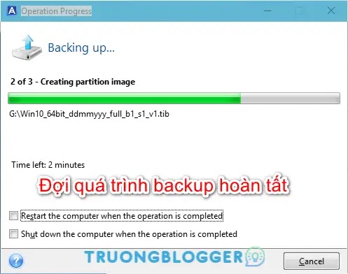 Hướng dẫn tạo Ghost Windows (UEFI) với Acronis True Image