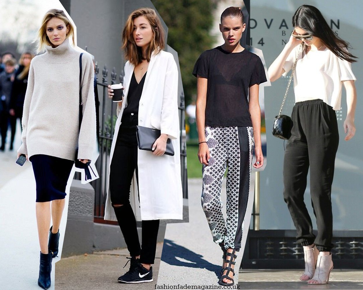 monochrome trend outfits street style 2015 fashion looks magazine blog black and white mimimal