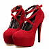 Shoes Heels Plain Buckle Platform