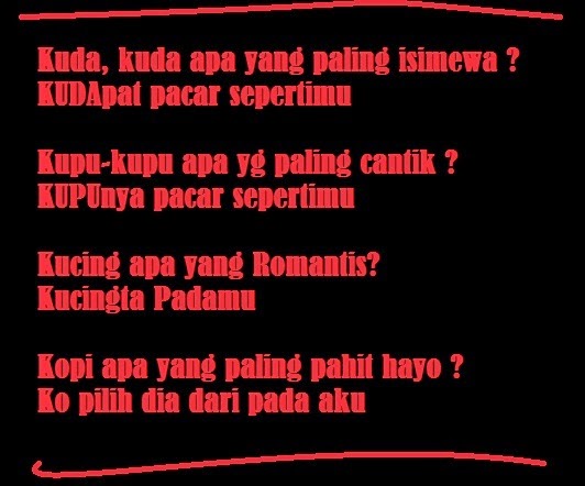 Tebak Tebakan Lucu  Romantis  Buat  Gebetan