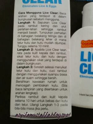 LiFe Is SwEeT: Ubat kutu : Lice Clear