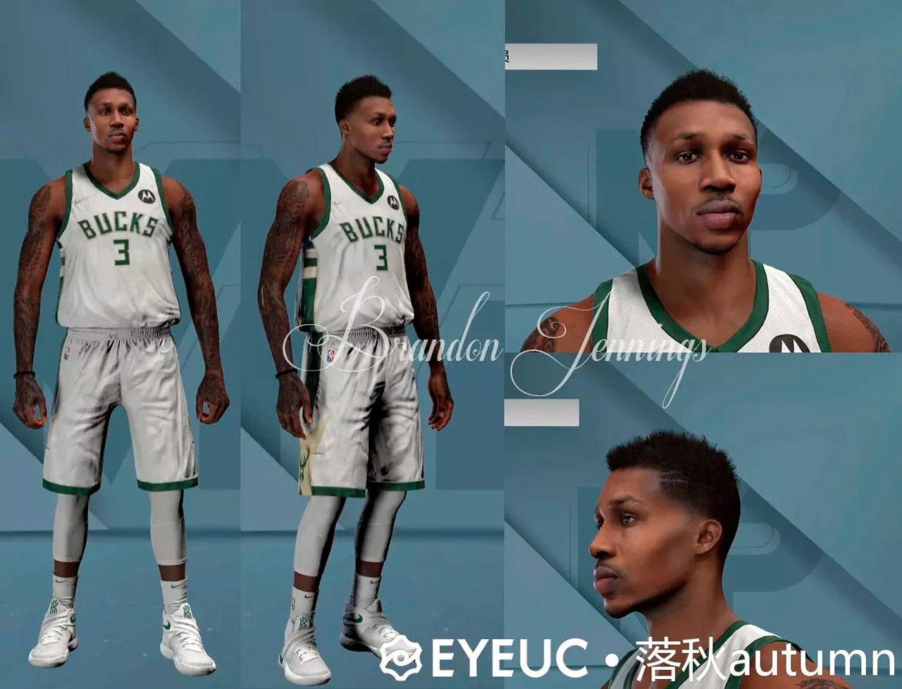 NBA 2K22 Brandon Jennings Cyberface