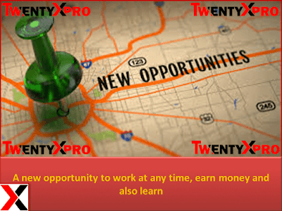 A new opportunity to work at any time, earn money and also learn