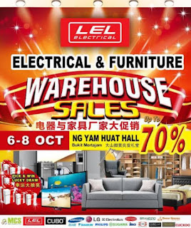 LEL Electrical & Furniture Warehouse Sales at Ng Yam Huat Hall Bukit Mertajam (6 October - 8 October 2017)