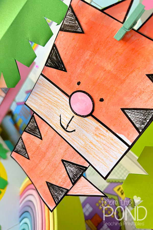 craft with shapes tiger