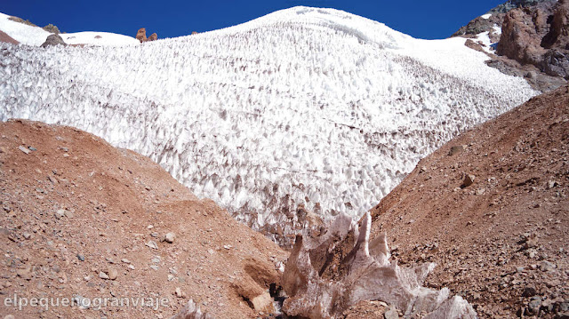 glaciar, quebrada San Lorenzo, aclimatacion, cerro, bifurcacion