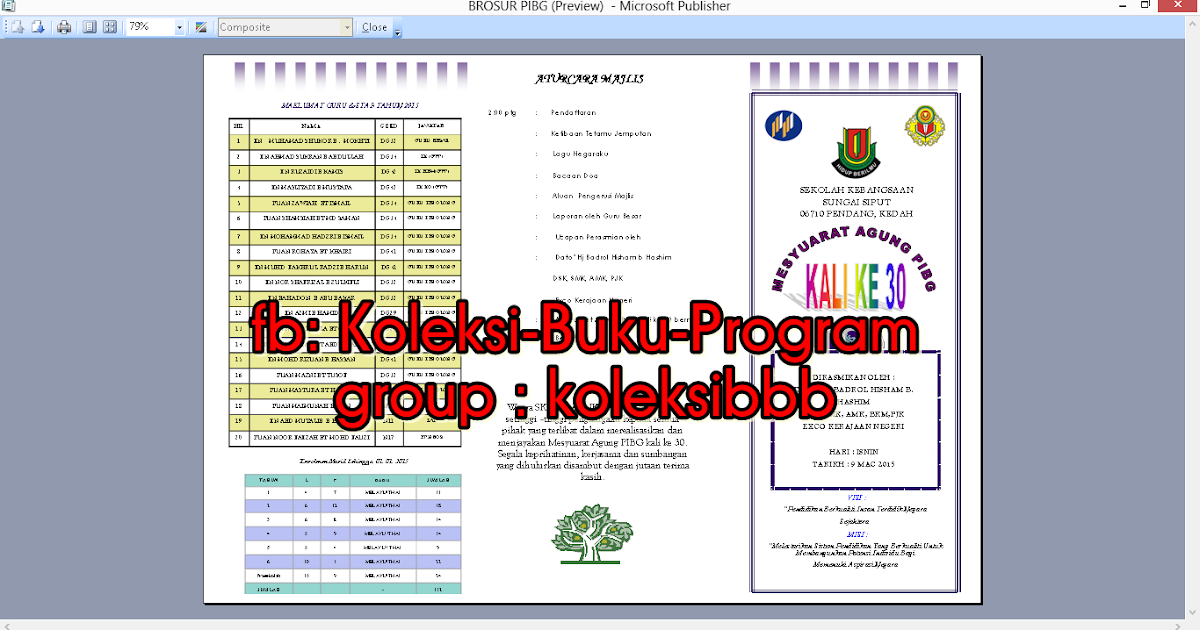 Contoh Buku Program Pibg - Contoh Yuk