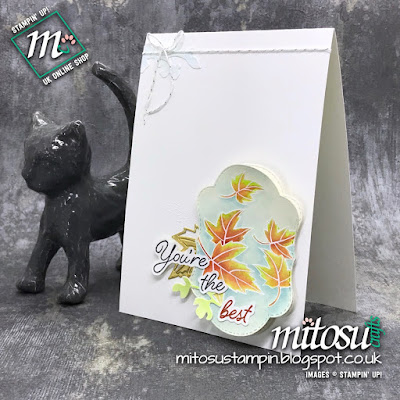 Stampin' Up! Blended Seasons & Stitched Season Bundle SU Handmade Card Idea. Order Craft Products from Mitosu Crafts UK Online Shop