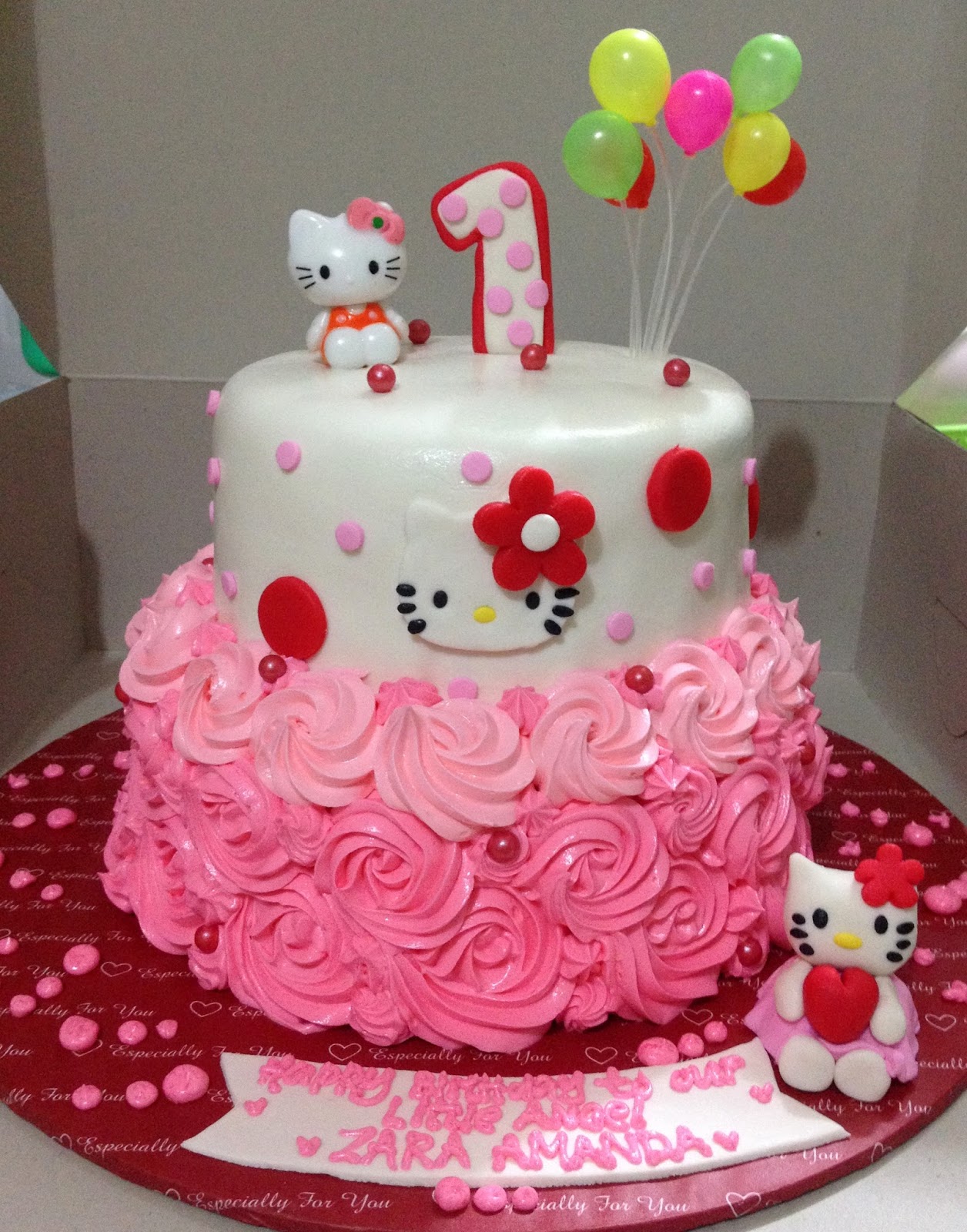 Amy's Sweet Bite ♥♥: Hello Kitty theme cake - 1st Birthday