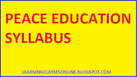 peace education b.ed second year syllabus