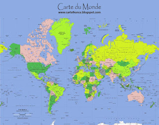 Carte du Monde Département