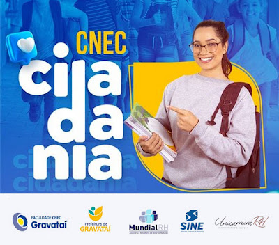 CNEC Cidania anuncia vagas, palestras e muitas oportunidades em Gravataí
