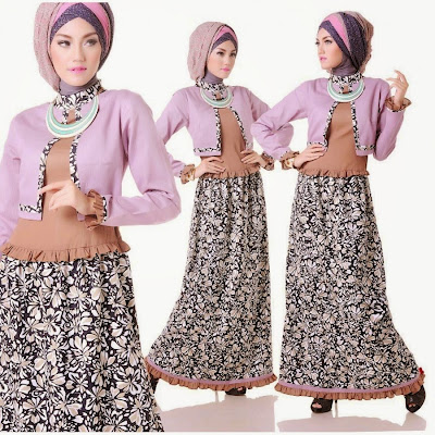 45 Model Baju Batik Remaja Muslimah Modern Terbaru 2019 