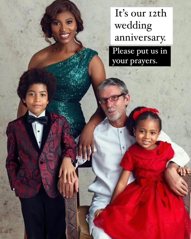 Marriage is beautiful you have to smile more than you cry- Ufuoma McDermott and her husband celebrates their 12th wedding anniversary (Photos)