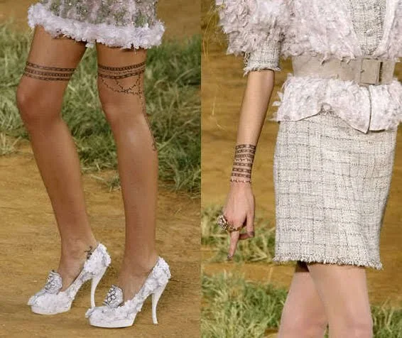 Chanel iconic fake tattoos - fashion & beauty blog