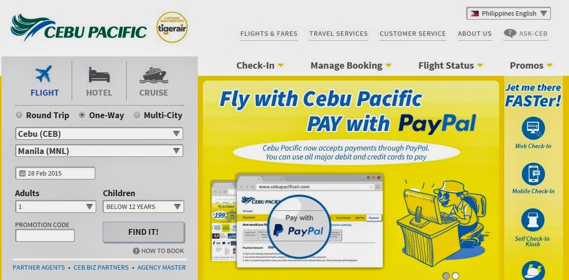 FTW! Blog, How to, Book Cebu Pacific Tickets online, Cebu Pacific