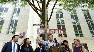 L’enseigne de la rue Jamal Khashoggi Way à Washington