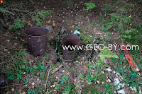 Jerusalem in the Naliboki forest. Two rusty buckets