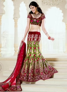 Embroidered Fish Lehenga