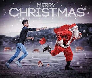 Christmas Photo Editing| Merry Christmas PicsArt manipulation tutorial|Santa claus PicsArt Tutorial